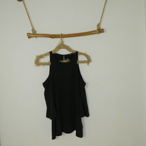 Tibi Black Silk Cold Shoulder  Blouse Size 8‎ - Picture 2 of 5